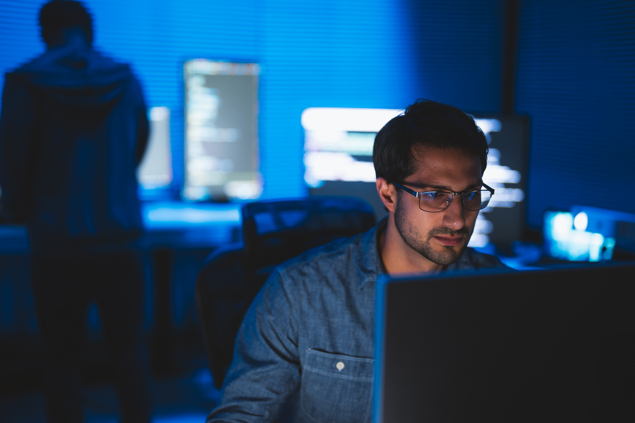 IT Support - IT professional working at night
